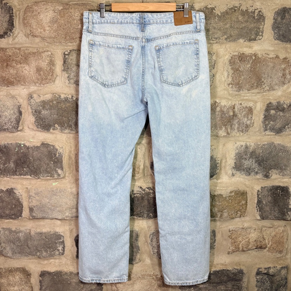 Aeropostale Women's Low Rise 90s Baggy Jeans Light Wash 100% Cotton 10 R Twee - Picture 4 of 9
